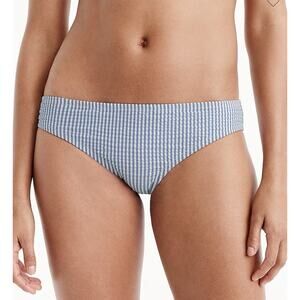 NWT‎ J Crew Womens Seersucker Bikini Bottom 2X Lined Blue/White BF116